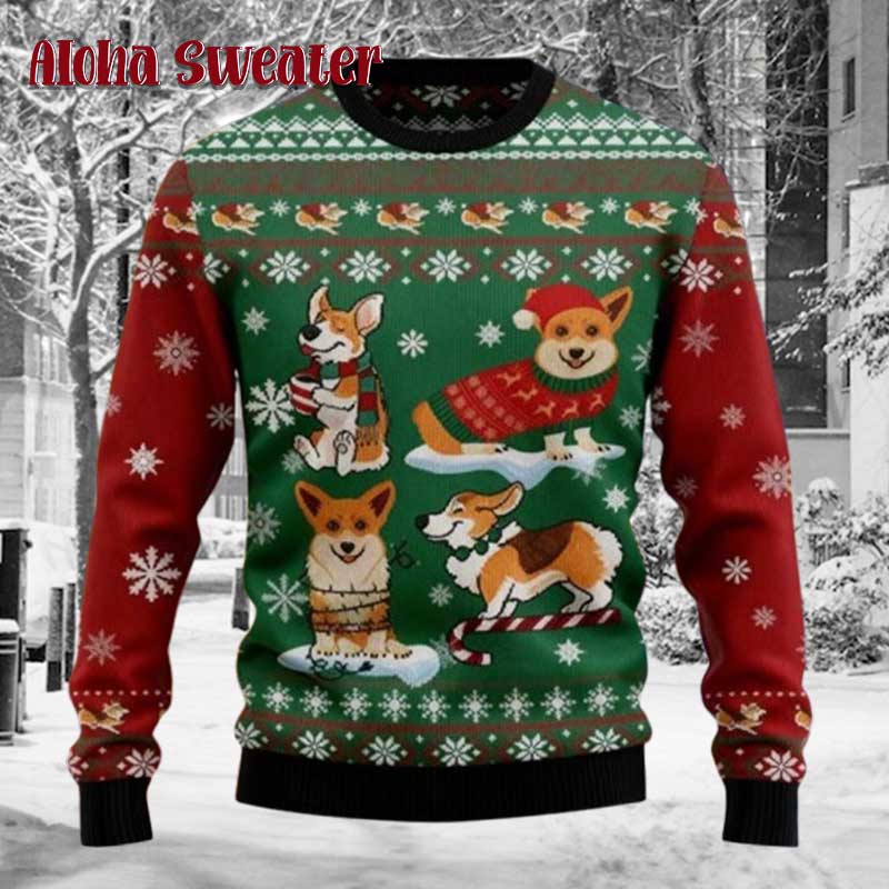 Corgi Dogs Corgi Lover Ugly Christmas Sweater