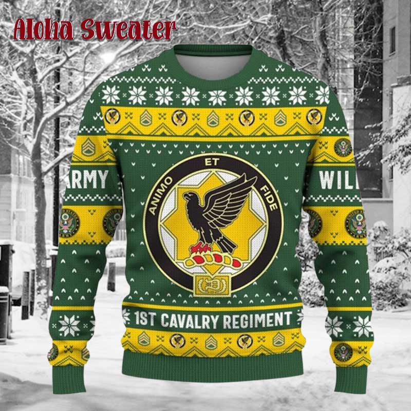 Custom Us Veteran Military Ugly Christmas Sweater