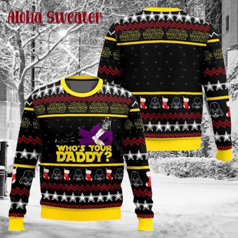 Daddy Star Wars Darth Vader Holiday Ugly Christmas Sweater