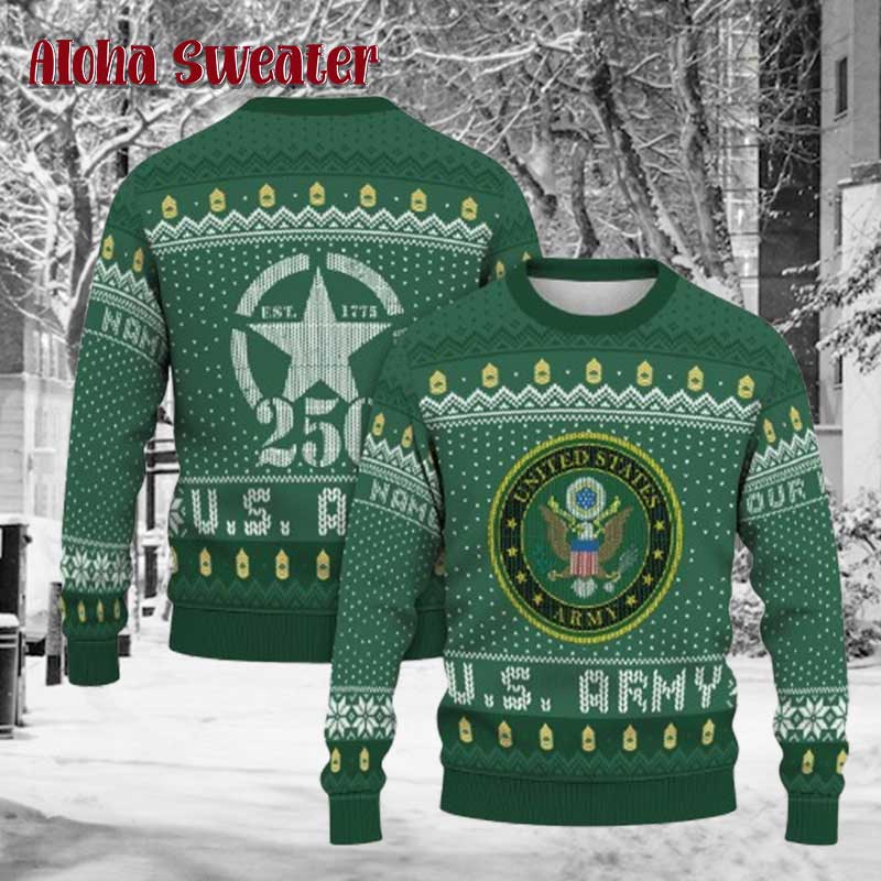 Est 1775 War Us Army Ugly Christmas Sweater