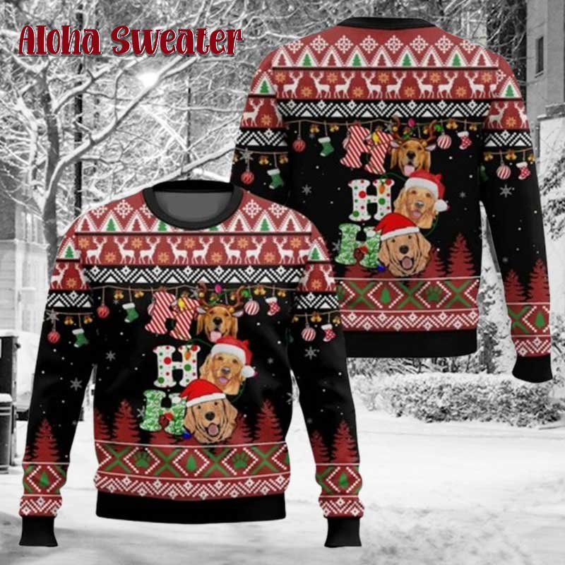 Golden Retriever Dog Lover Ugly Christmas Sweater