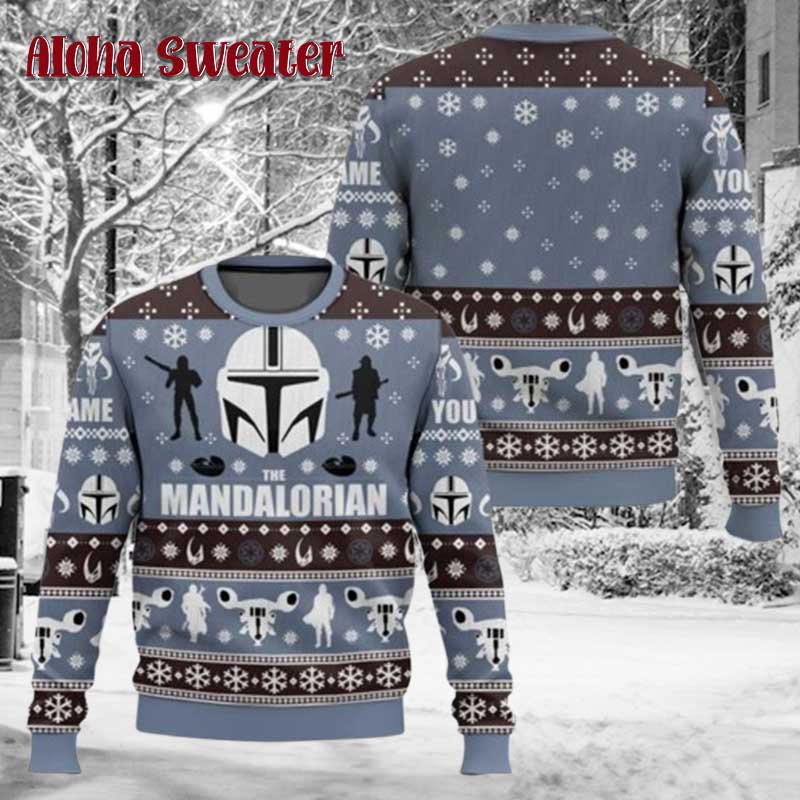Mandalorian Christmas Star Wars Ugly Christmas Sweater