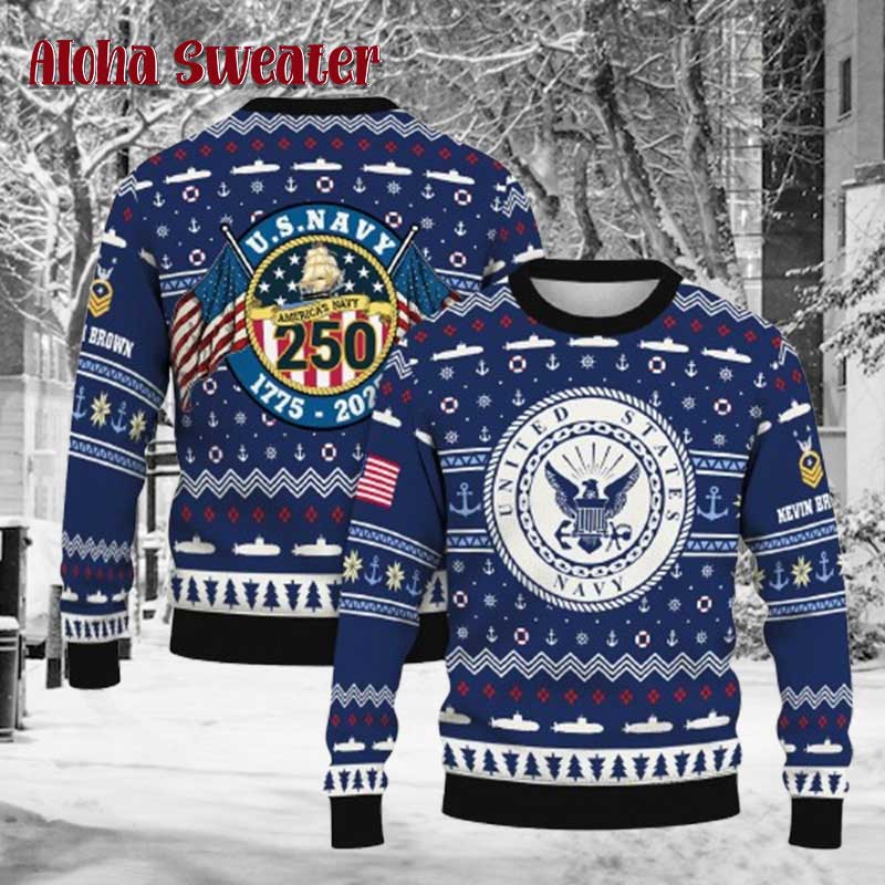 Military Us Navy Ugly Christmas Sweater
