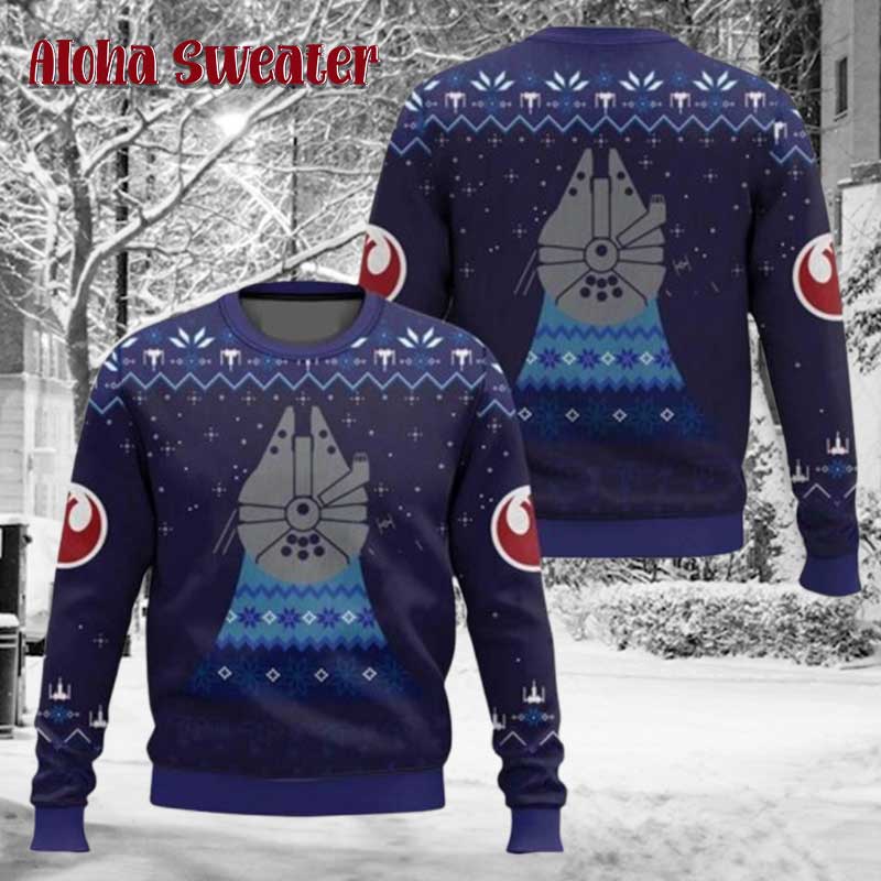Millennium Falcon Holiday Ugly Christmas Sweater