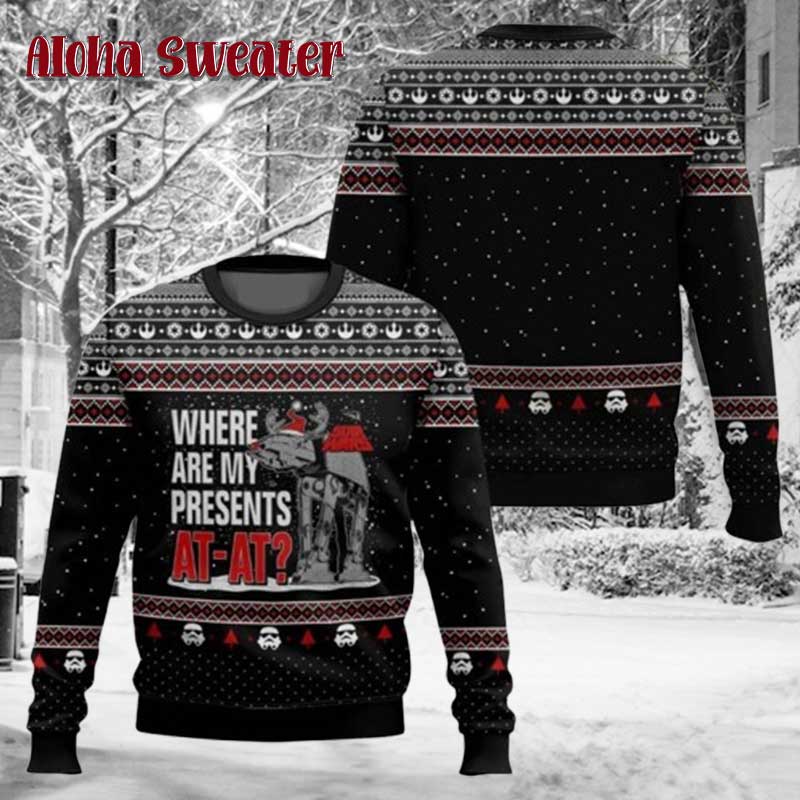 Presents At At Star Wars Ugly Christmas Sweater
