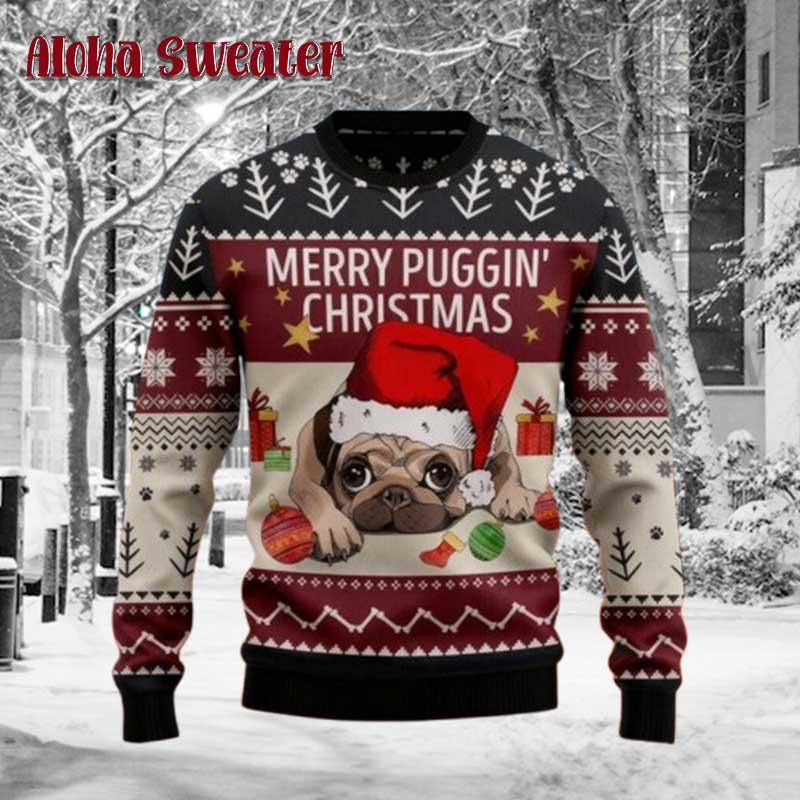 Pug Santa Santa Paws Ugly Christmas Sweater