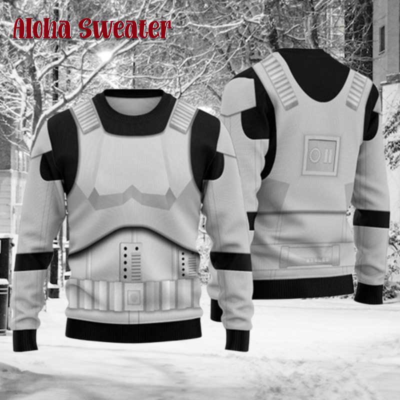 Stormtrooper Cosplay Costume Star Wars Ugly Christmas Sweater