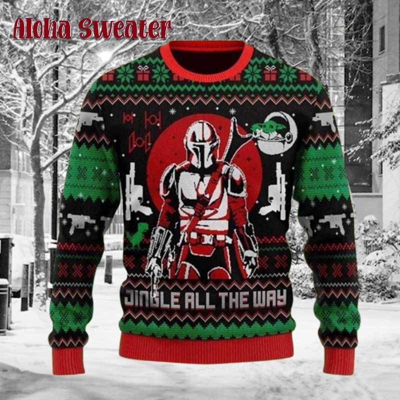The Mandalorian Jingle All The Way Ugly Christmas Sweater