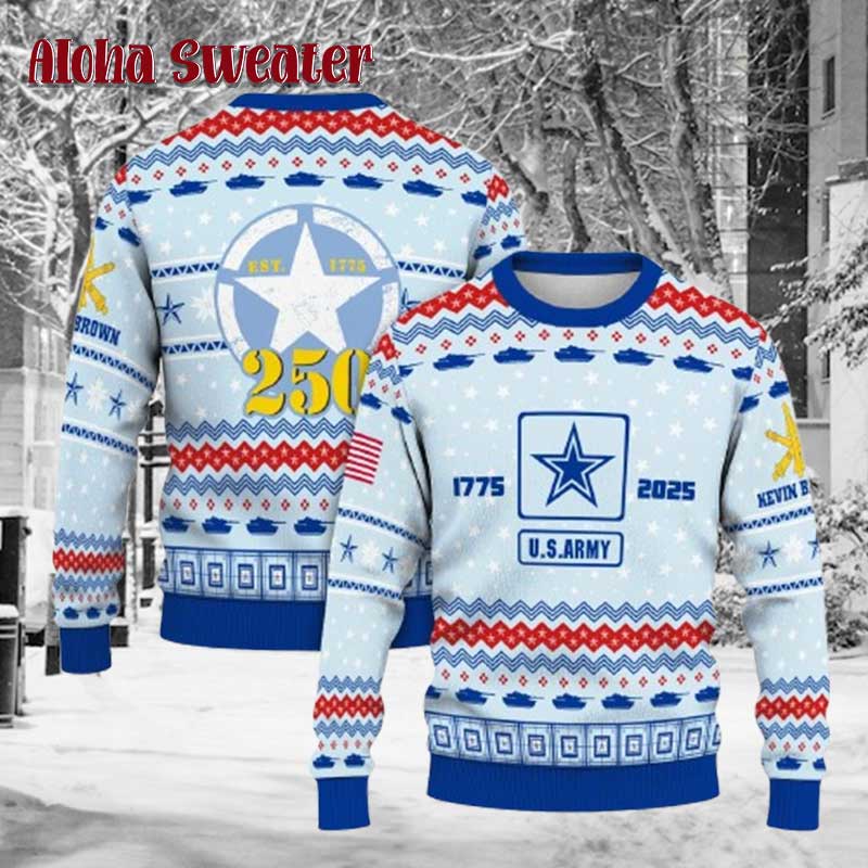 Us Army 250 Force Ugly Christmas Sweater