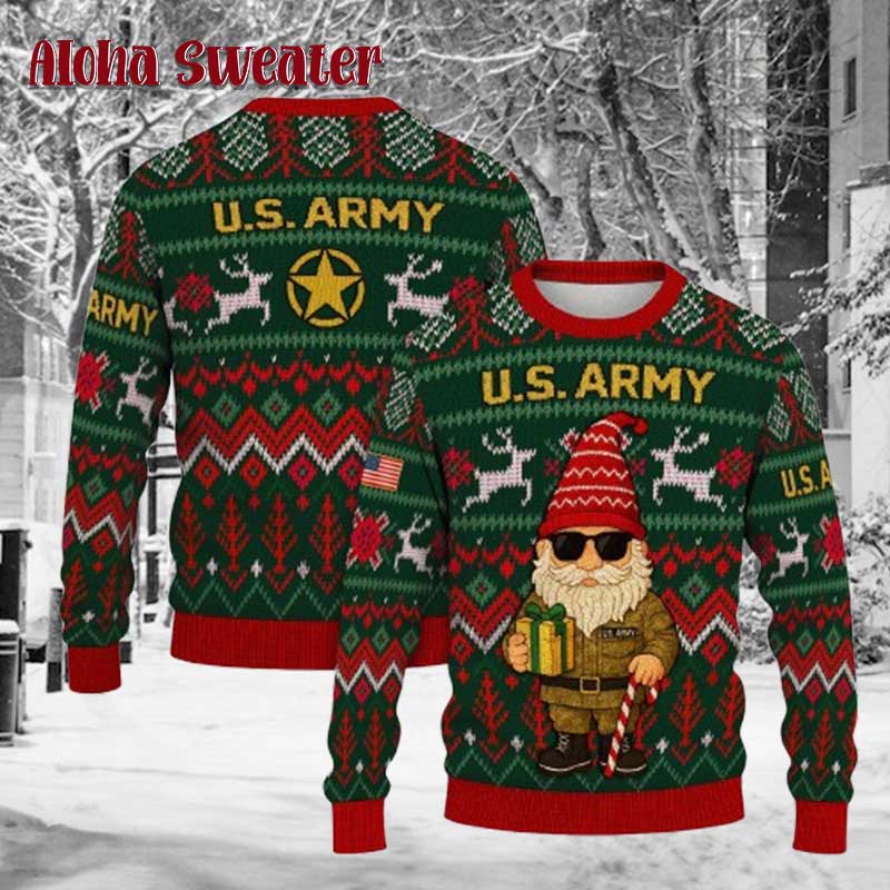 Us Army Santa Claus Ugly Christmas Sweater