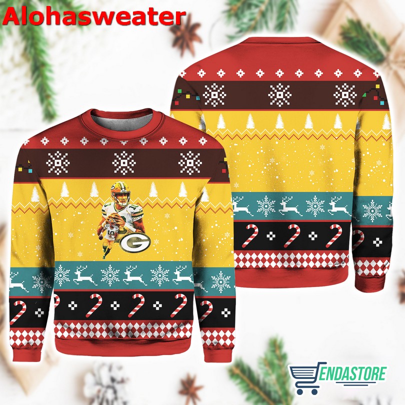 Christmas Jordan Love Packer Ugly Christmas Sweater