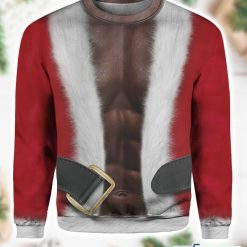 African Black Santa With Muscle Christmas Ugly Sweatshirt