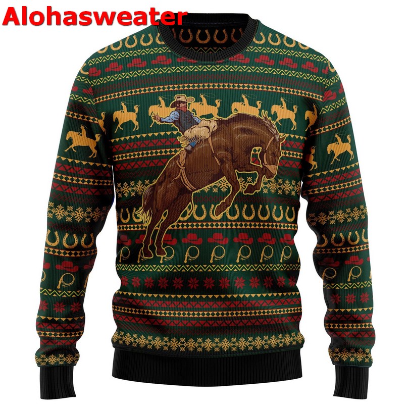 Amazing cowboy Christmas sweater