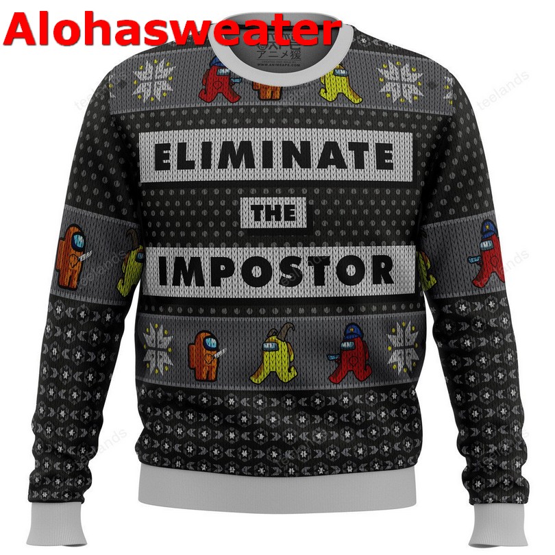 Among Us eliminate the impostor Christmas sweater