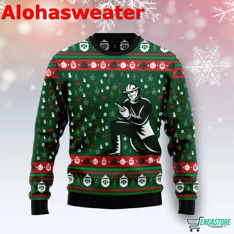 Awesome Firefighter Respect Ugly Christmas Sweater