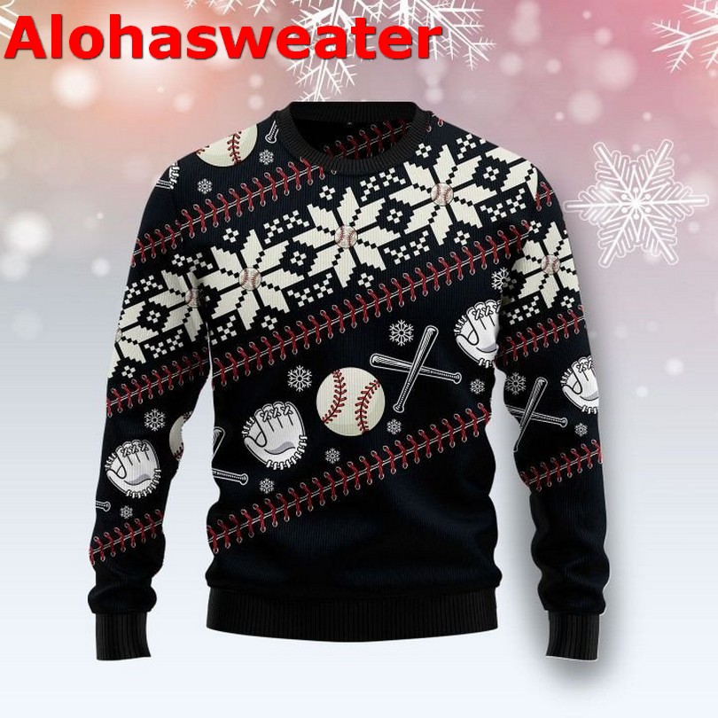 Baseball Jesus Save Christmas Sweater