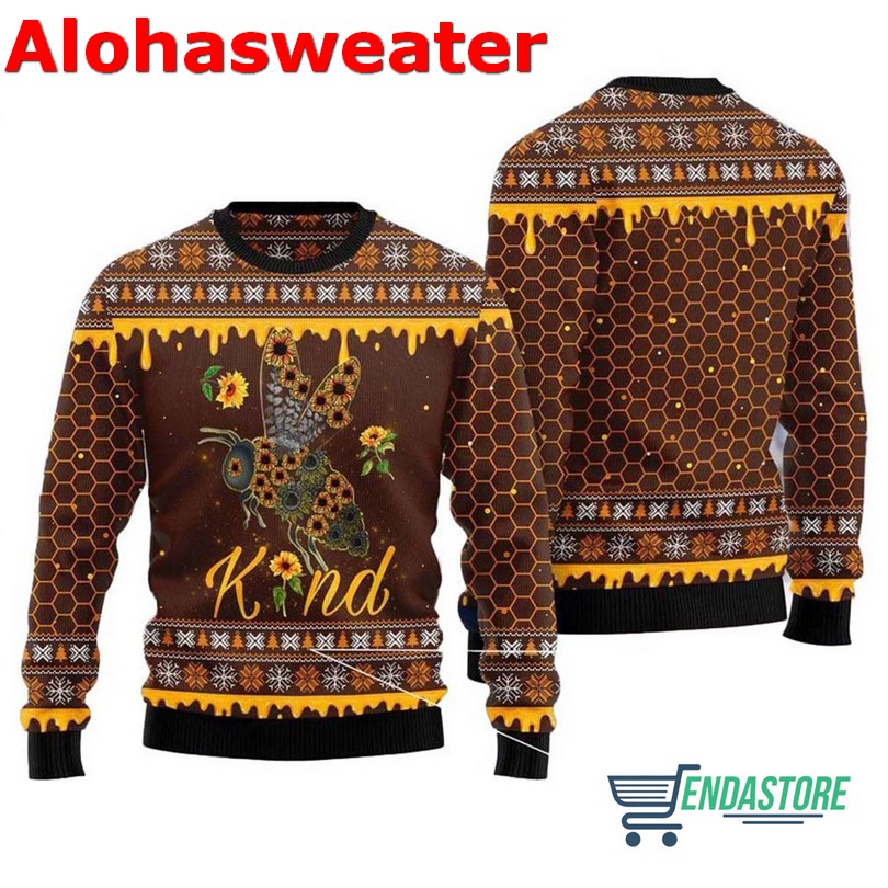 Bee merry Christmas Honey Bee Ugly Sweater ENDA-37911-AOP