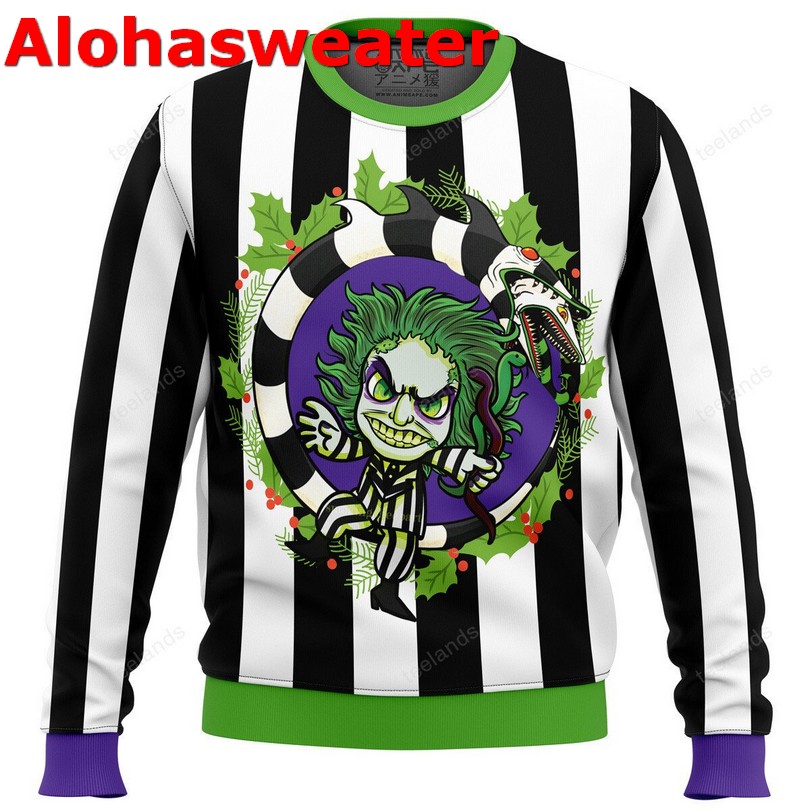 Beetleguise Beetlejuice Christmas Sweater