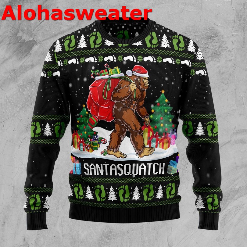 Bigfoot social distance expert more Christmas sweater