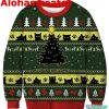 Black cat cocaine everywhere Christmas sweater