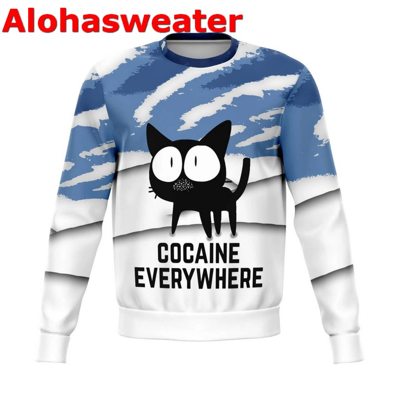 Black Cat Halloween Christmas Sweater