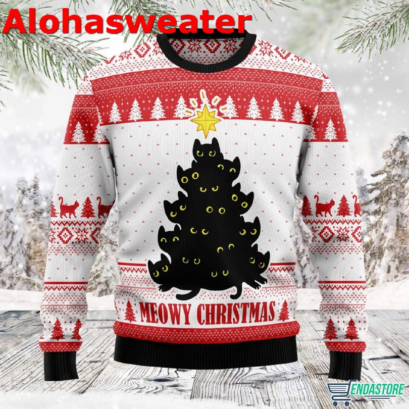 Black Cat on the naughty list and i regret nothing Christmas sweater Black Cat on the naughty list and i regret nothing Christmas sweater