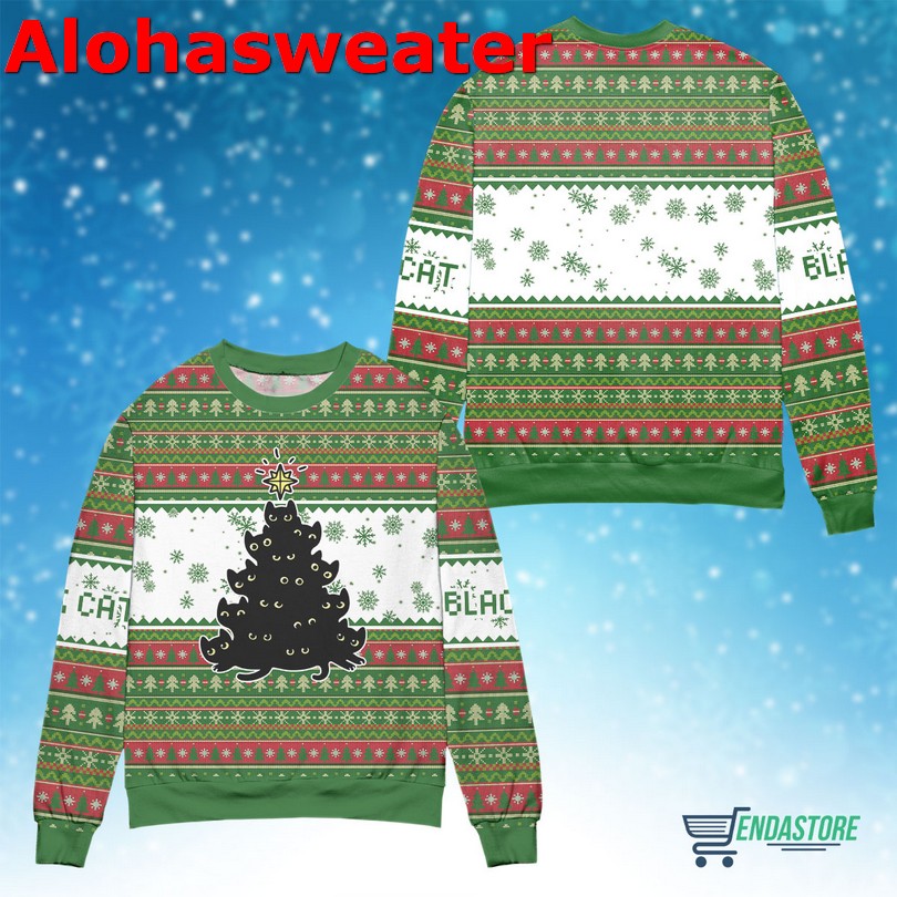 Black Diddy Oil Mens Ugly Christmas Sweater