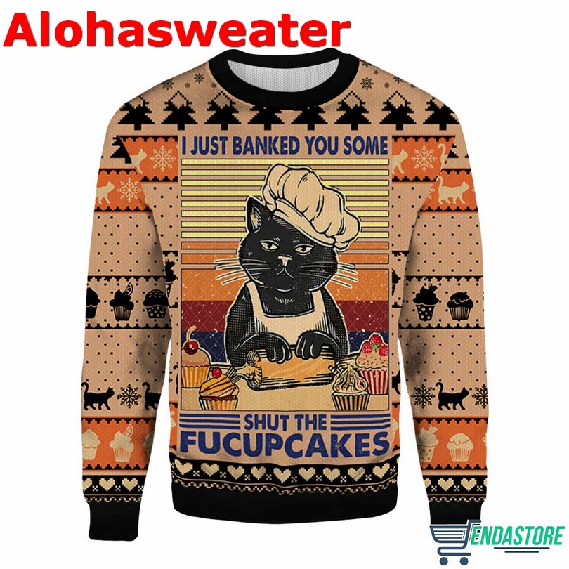 Black Cat snowflake Christmas sweater