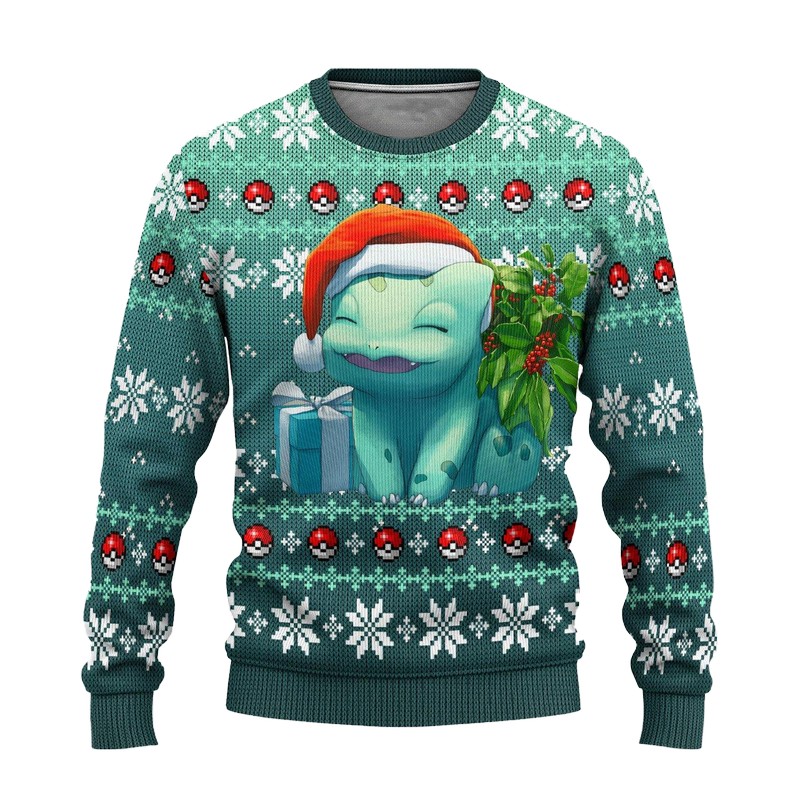 Bulbasaur Merry Christmas sweater