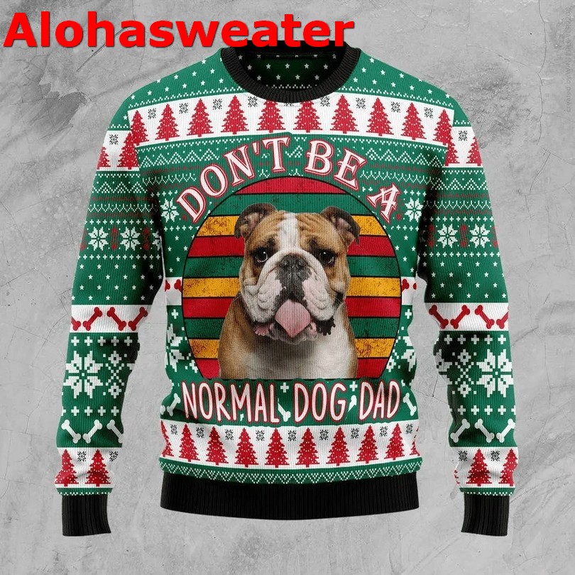 Bulldog ho ho ho Christmas sweater