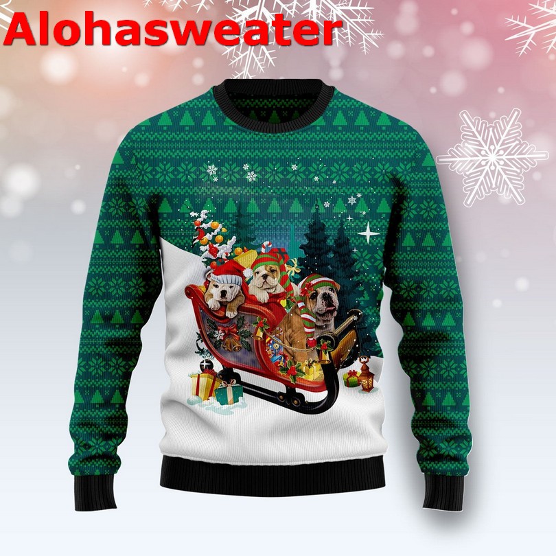 Bulldog They Not Like Us Ugly Christmas Sweater