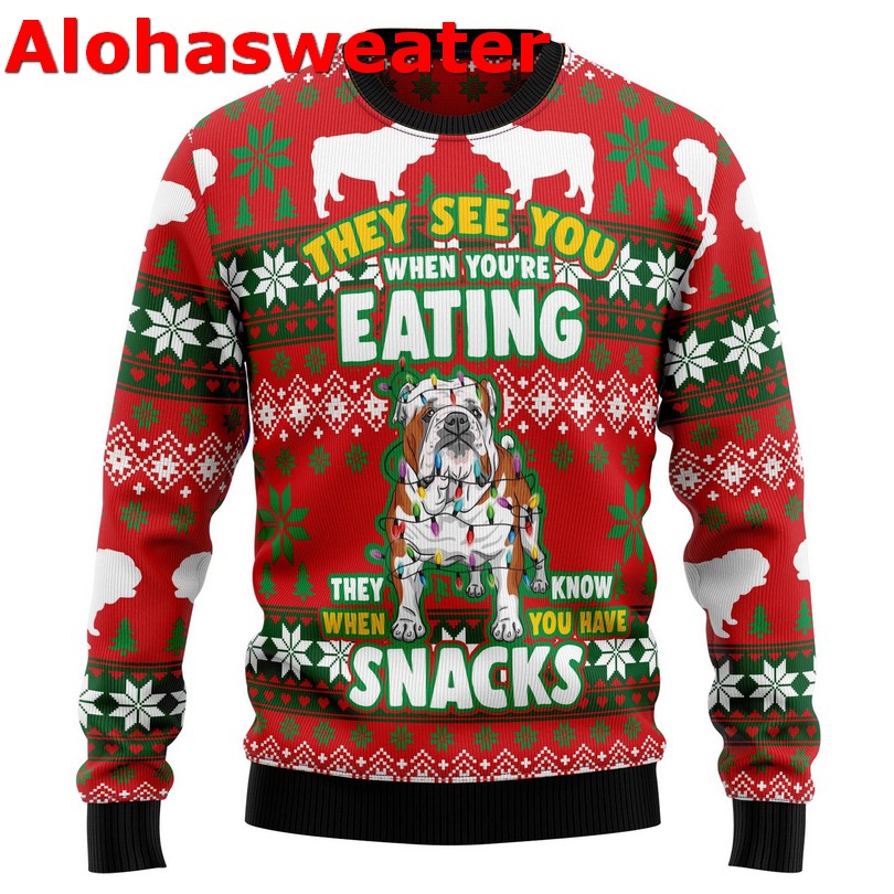 Bulldog Xmas Christmas sweater