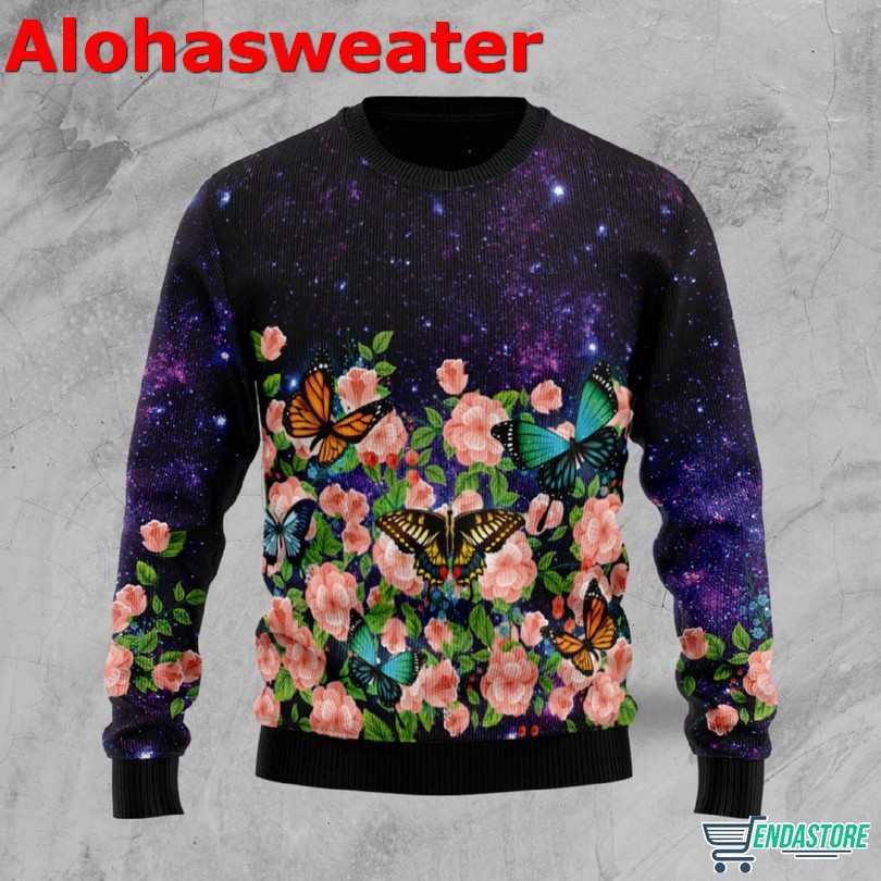 Butterfly galaxy Christmas sweater