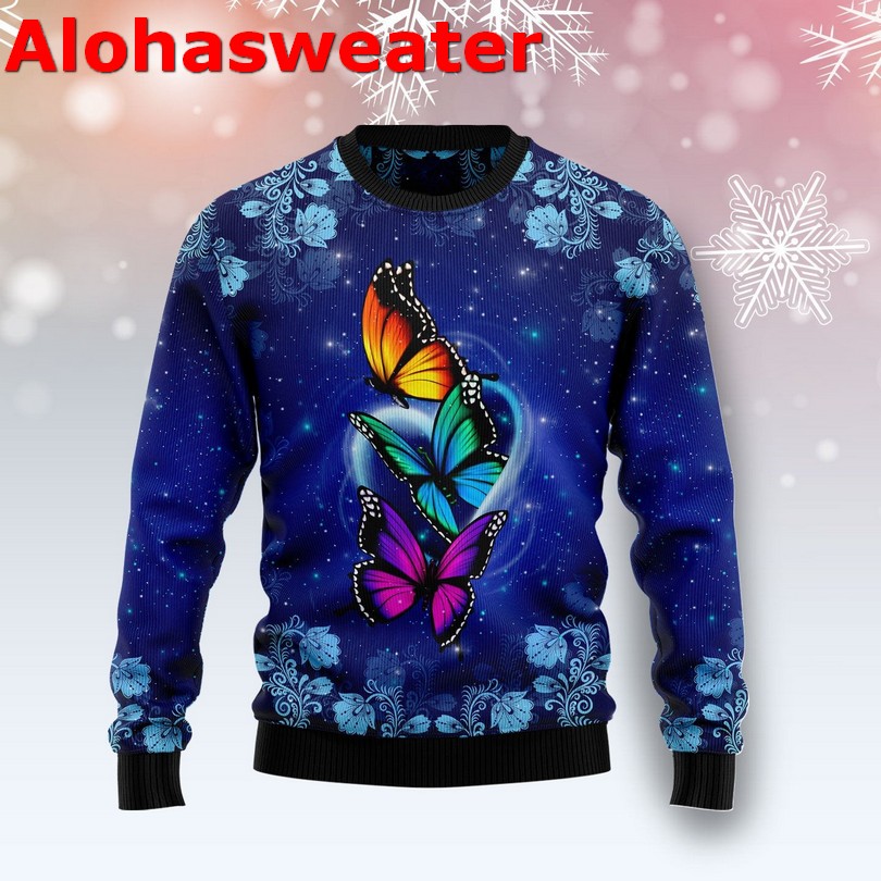 Butterfly Sunshine Ugly Christmas Sweater