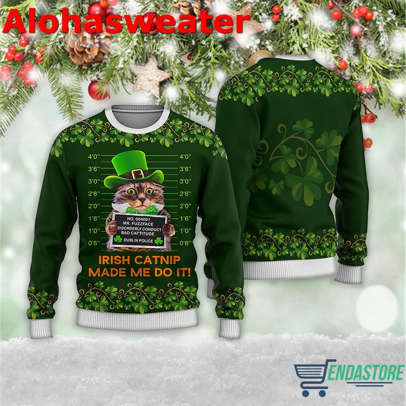 Cat I Will Destroy Christmas Snowflower Ugly Christmas Sweater