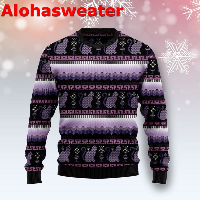 Cat play with Christmas tree sweater Cat play with Christmas tree sweater