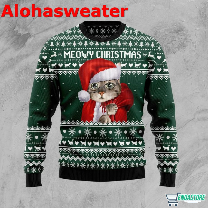 Cat purple pattern Christmas sweater Cat purple pattern Christmas sweater