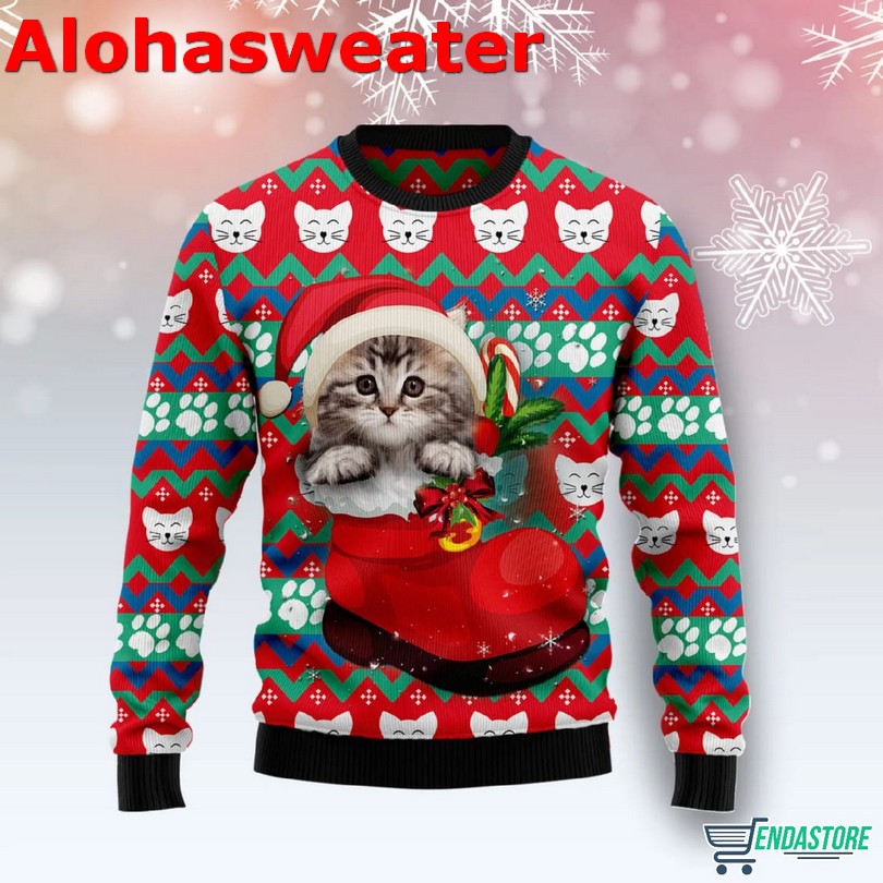 Cat Scratch Ugly Christmas Sweater Cat Scratch Ugly Christmas Sweater