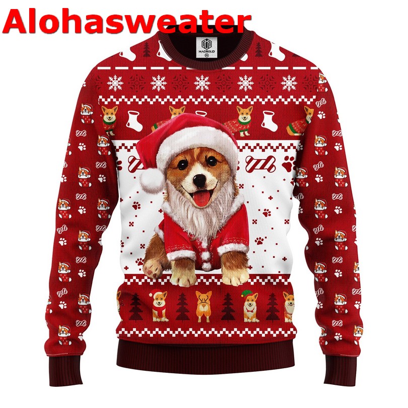 Corgi Wreath Christmas sweater
