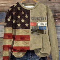 Courtesy Of The Red White And Blue Printed Sweater