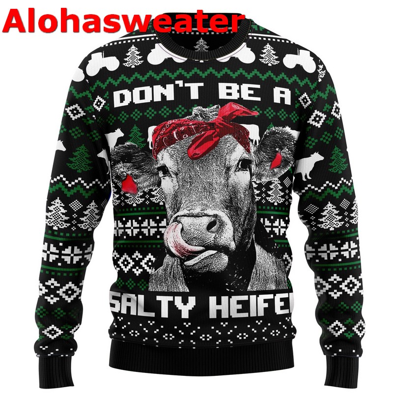 Cow Heifer Ugly Christmas Sweater Cow Heifer Ugly Christmas Sweater