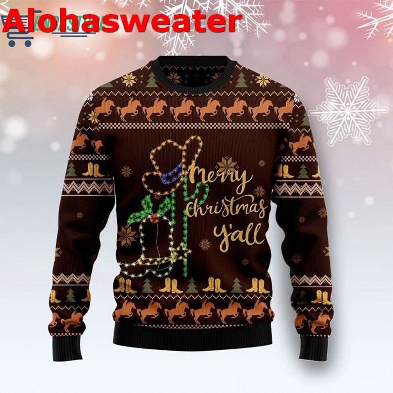 Cowboy cactus Christmas sweater Cowboy cactus Christmas sweater