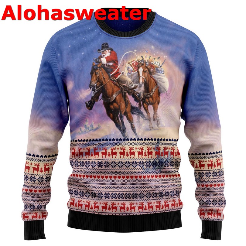 Cowboy Santa Claus merry Christmas sweater Cowboy Santa Claus merry Christmas sweater