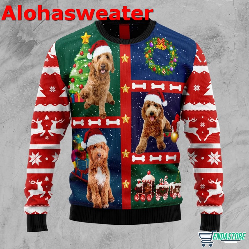 Cute Golden Retriever Christmas sweater