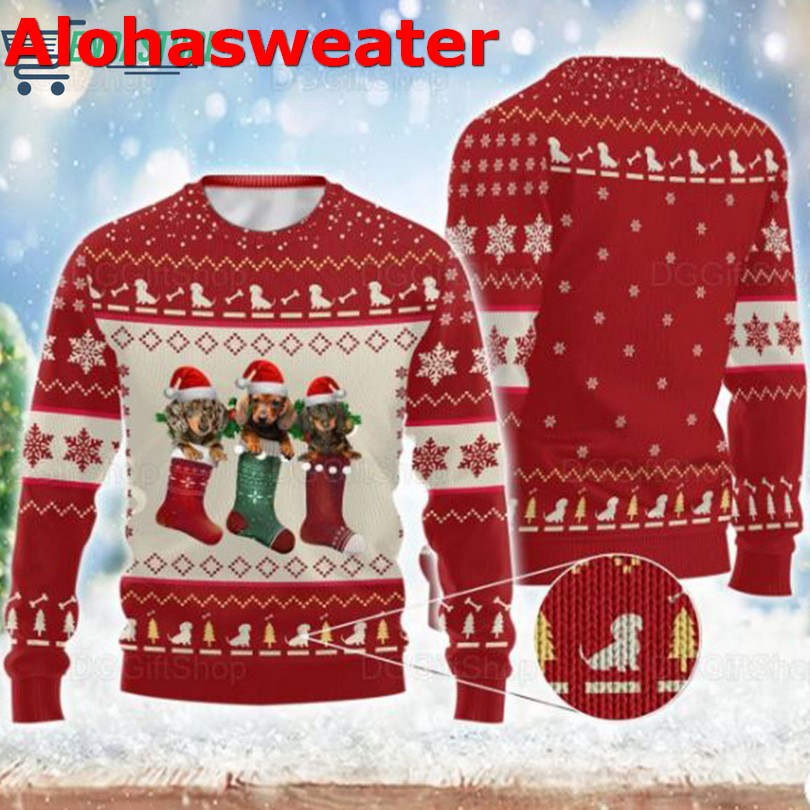 Dachshund red truck Christmas sweater Dachshund red truck Christmas sweater