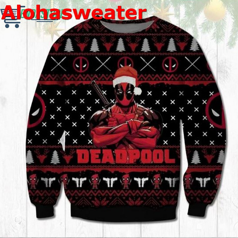 Deadpool ugly Christmas sweater