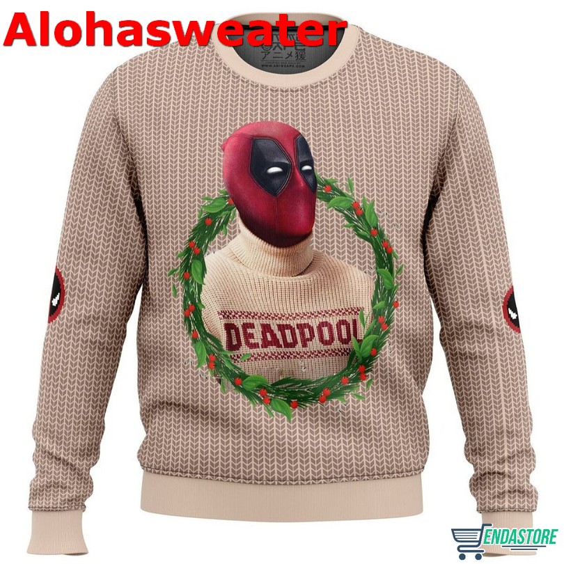 Deadpool Wreath Ugly Christmas Sweater