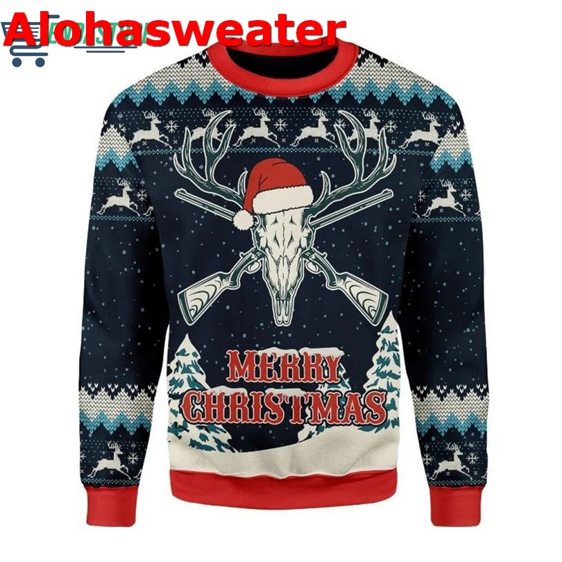 Deer hunting merry Christmas sweater
