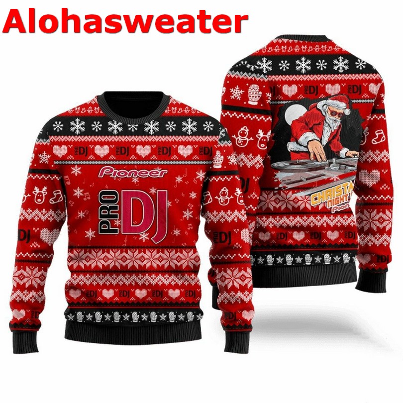 Dj Santa ugly Christmas sweater