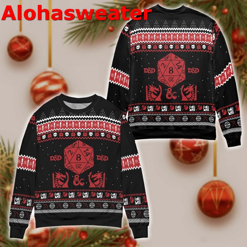 DnD sungeons and dragons Christmas sweater